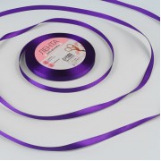 Лента атласная, 6 мм × 23 ± 1 м, цвет фиолетовый №46, 1218112