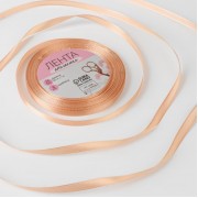 Лента атласная, 6 мм × 23 ± 1 м, цвет бежевый №67