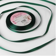 Лента атласная, 6 мм × 23 ± 1 м, цвет тёмно-зелёный №49