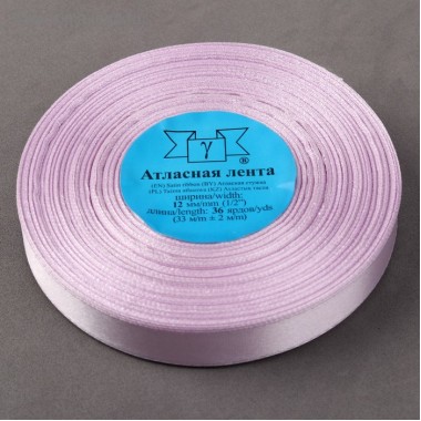 Лента атласная, 6 мм × 33 ± 2 м, цвет светло-сиреневый №80
