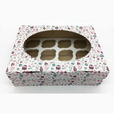 Коробка для 9 маффинов "Sweet" , Коробка для 9 маффинов "Sweet" ,