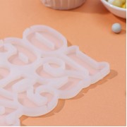 Форма белая полупрозрачная «Цифры», 10 ячеек, 16,5×10×0,7 см