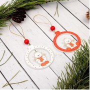 Подвеска "Мишка" 6,2 см, 1 шт