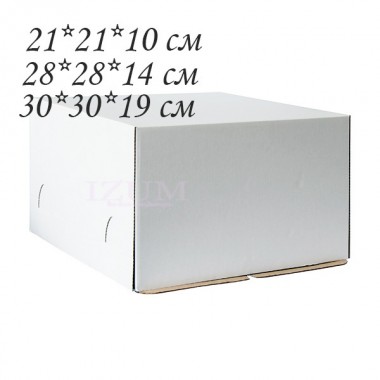 Короб Белый картонный Хром-Эрзац БЕЗ ОКНА 21*21*10 см.