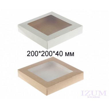 Короб ECO Tabox PRO 1500 ( 200*200*45 мм), крафт, с окном, 1 шт Короб ECO Tabox PRO 1500 ( 200*200*45 мм), крафт, с окном, 1 шт