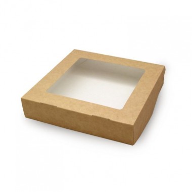 Короб ECO Tabox PRO 1500 ( 200*200*45 мм), крафт, с окном, 1 шт Короб ECO Tabox PRO 1500 ( 200*200*45 мм), крафт, с окном, 1 шт