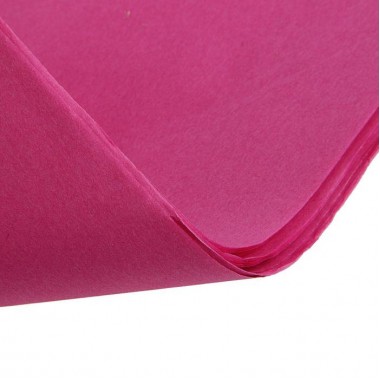 Бумага Тишью (шёлковая) 17 г/м2 51*76 см, тёмно-розовая, Sadipal, Испания, 1 л.