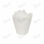 Форма бумажная "Тюльпан", 5*8 см, (белые), 100 шт.