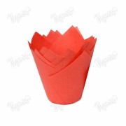 Форма бумажная "Тюльпан", 5*8 см, (красные), 100 шт