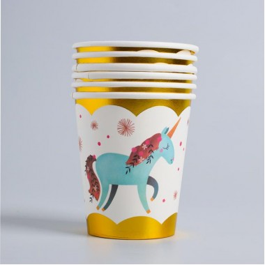 Стакан бумажный «Единорог», набор 6 шт., тиснение 5084488.