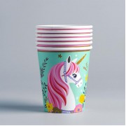 Стакан бумажный «Единорог», набор 6 шт.