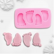 Молд силиконовый 9,5х5х1,5 см "Следы малыша"