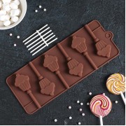 Форма для леденцов и мороженого «Кексик», 6 ячеек.