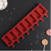 Форма кондитерская для леденцов и мороженого 39×11,5 см "Моника", 8 ячеек