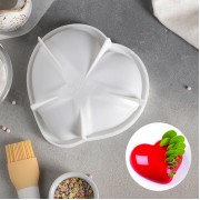 Форма для муссовых десертов и выпечки «Сердце малое», 16×4,5 см, цвет белый.