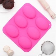 Форма для выпечки, "Фигуры. Овал", 6 ячеек