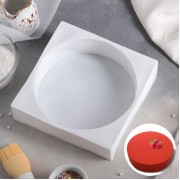 Форма для муссовых десертов и выпечки «Круг», 19,5×5 см, цвет белый.