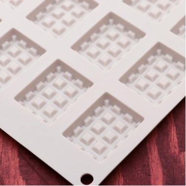 Форма для шоколада "Вафли", 20 ячеек, цвета МИКС.