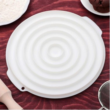 Форма для выпечки и муссовых десертов 27 х 25,5 см "Слои", цвет белый.