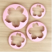 Набор выемок кондитерских для теста«Пионы», 4 шт, диаметр 8,5/10 /11,5/14,5 см