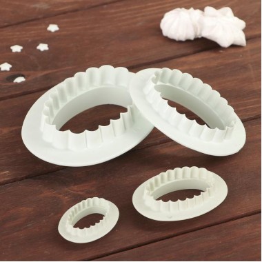 Набор выемок кондитерских «Облако», 4 шт: 12×9,1×3,5 см, 9,1×7,1×2,6 см, 6,8×5,2×2 см, 4,6×3,6×1,5 см Набор выемок кондитерских «Облако», 4 шт: 12×9,1×3,5 см, 9,1×7,1×2,6 см, 6,8×5,2×2 см, 4,6×3,6×1,5 см