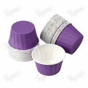 Формы "Маффины" с закругленным краем гладкие, фиолетовые, 50*40 мм, 10 шт.