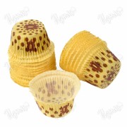 Форма бумажная Маффин 50*36 мм, жёлтый фон в цветочки, 10 шт.