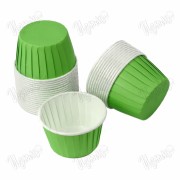 Формы "Маффины" с закругленным краем гладкие, зеленые, 50*40 мм, 10 шт.