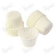 Формы "Маффины" с закругленным краем, жаропрочные белые, 50*40 мм, 100 шт.