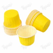 Бумажные формы для маффинов 50*40 мм, жёлтый фон, усиленные, 10 шт.