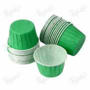 Бумажные формы для кексов и маффинов, 65 гр/м2, зелёные, 50*40 мм, 10 шт.