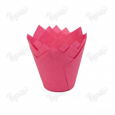 Форма бумажная "Тюльпан", 5*8 см, (розовые), 10 шт