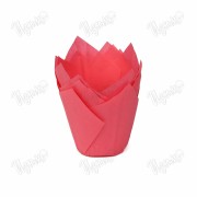 Форма бумажная "Тюльпан", 5*8 см, тёмно-розовая, 10 шт