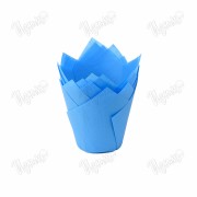 Форма бумажная "Тюльпан", 5*8 см, (синие), 10 шт.