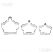 Набор форм для вырезания печенья 3 шт "Корона"