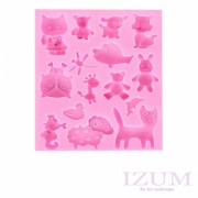 Молд "ЗВЕРЯТА" 9,5*7,5*1 см