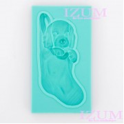 Молд щенок в носке, 4,5*8 см