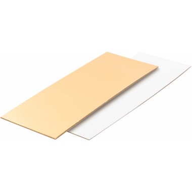 Подложка 295*108 мм для рулета прямоугольная 1,5 мм Золото/Белая