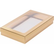 Коробка 250*150*40 мм для клубники в шоколаде, золото.