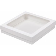 Коробка 200*200*40 мм для клубники в шоколаде, белая