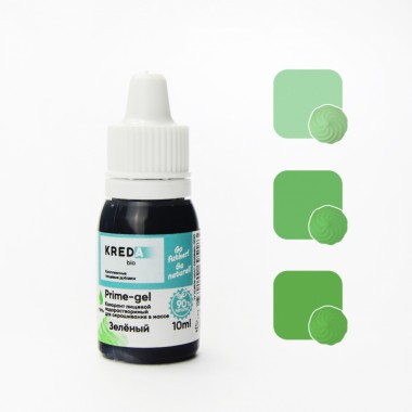 Prime-gel, колорант водорастворимый , зелёный, 10 мл.