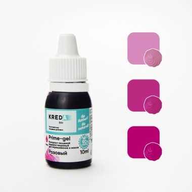 Prime-gel, колорант водорастворимый , розовый, 10 мл.