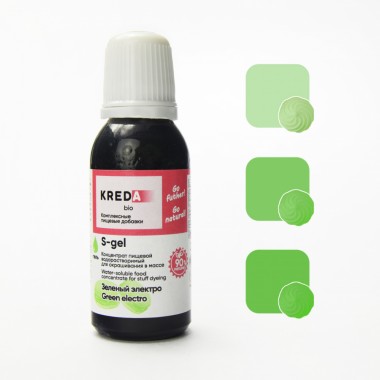 S-gel 42 зелёный электро, концентрат водорастворимый для окрашивания (20мл) KREDA Bio