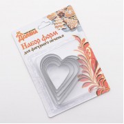 Набор форм для вырезания печенья "Сердечко", 5 шт.