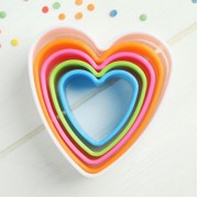 Набор форм для печенья «Сердце», 5 шт, цвет МИКС