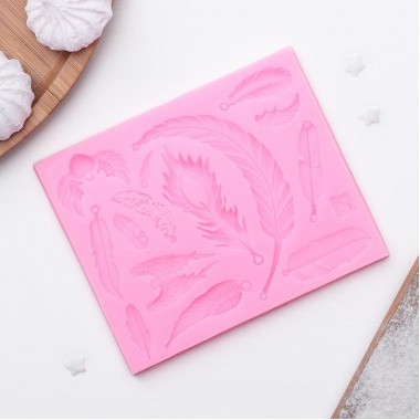 Молд силиконовый 12х10 см "Перья"