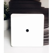 Межъярусная квадратная белая 100*100 мм, мдф 2,5-3 мм, подложка с отверстием, 1 шт.