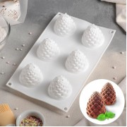 Форма для выпечки и муссовых десертов "Шишка", 6 ячеек, 27*16,8 см.