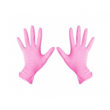 Перчатки Нитриловые, розовые, пара, S.