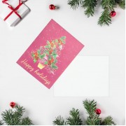 Открытка - комплимент Happy holidays, 6 × 8 см, 6990925